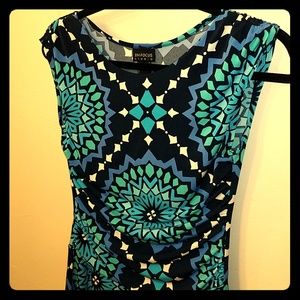 Boatneck mosaic dress